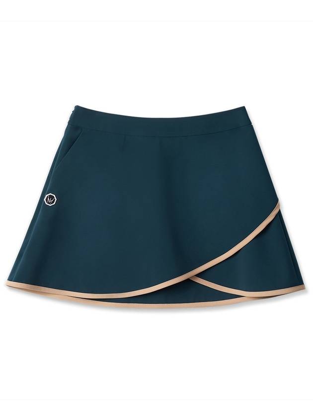 WOMEN FLARE WRAP SKIRT DARK GREEN - MEASPHERA - BALAAN 1