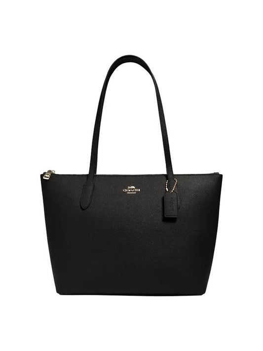 Zip Top Tote Bag Black - COACH - BALAAN 1