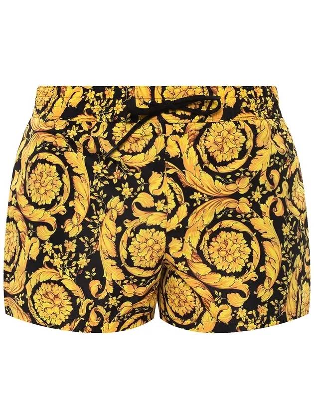 Barocco Print Swim Shorts Yellow - VERSACE - BALAAN 1