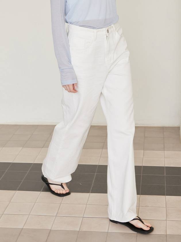 Wide Denim Pants White - LESEIZIEME - BALAAN 3