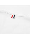 Men's Medium Weight Jersey Tipped Pocket Crewneck Short Sleeve T-Shirt White - THOM BROWNE - BALAAN 3