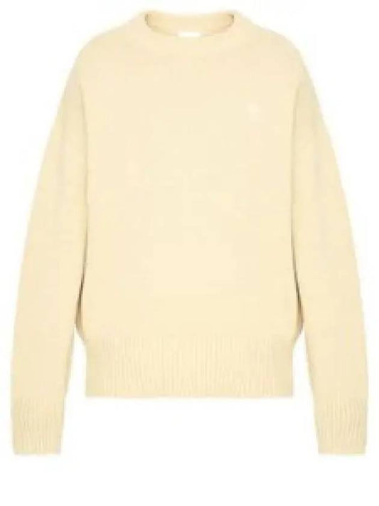 De Coeur Crewneck Knit Top Ivory - AMI - BALAAN 1