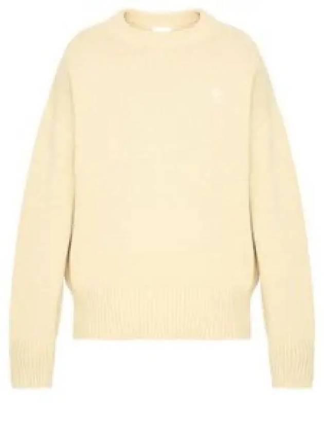 De Coeur Crewneck Knit Top Ivory - AMI - BALAAN 1