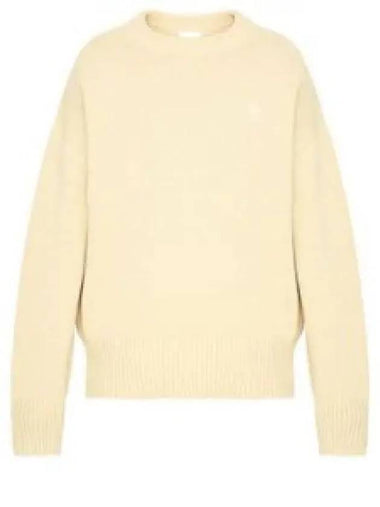 De Coeur Crewneck Knit Top Ivory - AMI - BALAAN 1