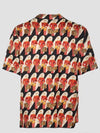 Porter Print Silk Short Sleeve Shirt - GUCCI - BALAAN 4