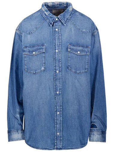 Denim Long Sleeve Shirt Blue - POLO RALPH LAUREN - BALAAN 1