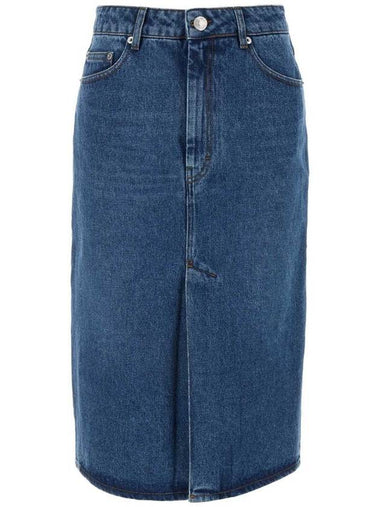 AMI Paris Pencil Denim Skirt - AMI - BALAAN 1