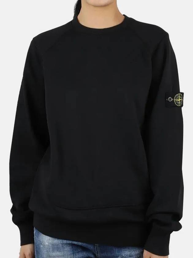 Stone Kids Waffen Patch Round Neck Sweatshirt Black 751660646 V0029 - STONE ISLAND - BALAAN 2