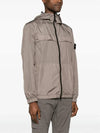 Crinkle Reps Hooded Jacket Brown - STONE ISLAND - BALAAN 3