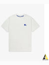 EKD Embroidery Cotton Short Sleeve T-Shirt White - BURBERRY - BALAAN 2