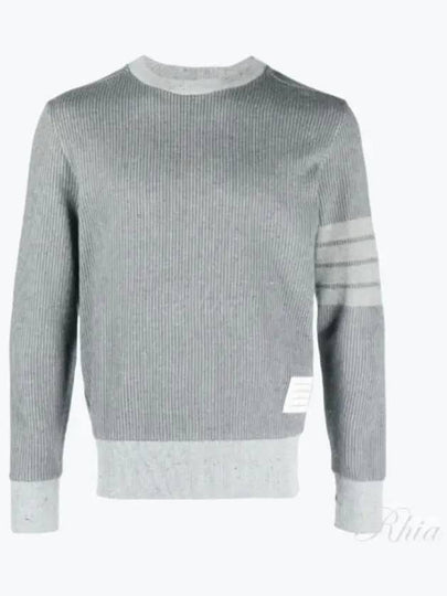 4 Bar Crew Neck Sweatshirt Grey - THOM BROWNE - BALAAN 2