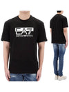 EA7 Logo Cotton Short Sleeve T-Shirt Black - EMPORIO ARMANI - BALAAN 2