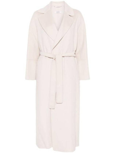 Elisa long wool robe single coat natural - S MAX MARA - BALAAN 1