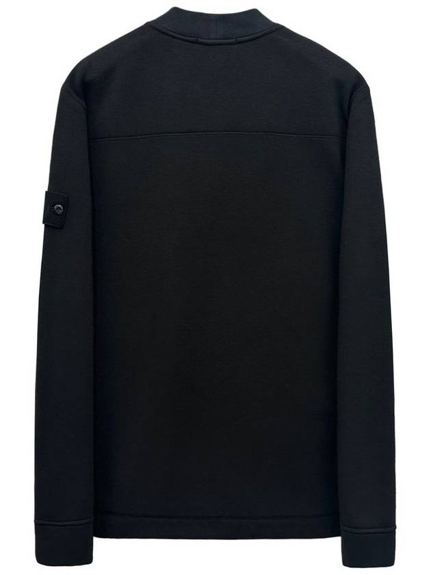 Ghost Piece Cotton Jersey Crew Neck Sweatshirt Black - STONE ISLAND - BALAAN 3