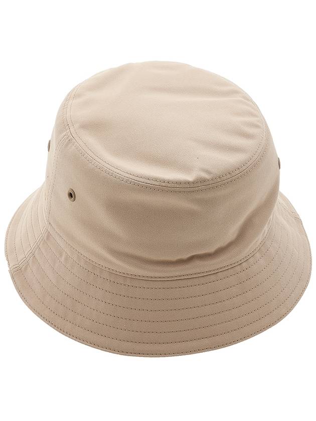 Embroidered Logo Cotton Gabardine Bucket Hat Honey - BURBERRY - BALAAN 4