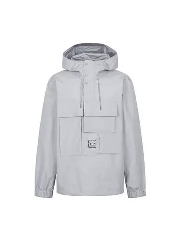 CP Company Metropolis Tech Patch Popover Anorak Light Gray 14CMOS020A 006450A - CP COMPANY - BALAAN 1