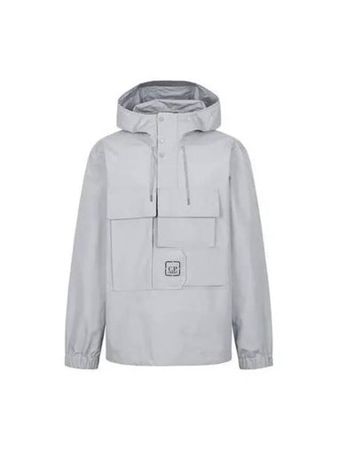 CP Company Metropolis Tech Patch Popover Anorak Light Gray 14CMOS020A 006450A - CP COMPANY - BALAAN 1