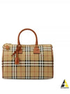 Medium Check Bowling Tote Bag Archive Beige Briar Brown - BURBERRY - BALAAN 2