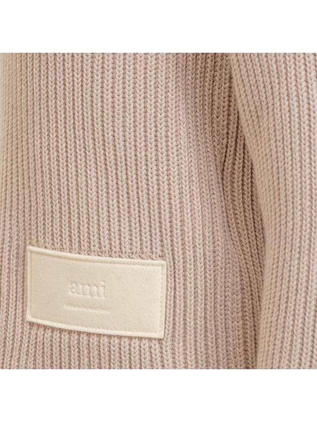 Logo Patch Label Knit Top Powder Pink - AMI - BALAAN 4