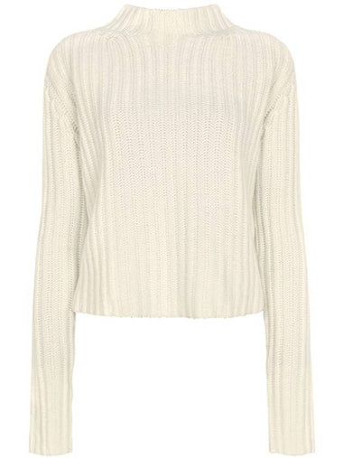 Ivory Alloa Wool Cashmere Knit ALOA 001 00348 - MAX MARA - BALAAN 1