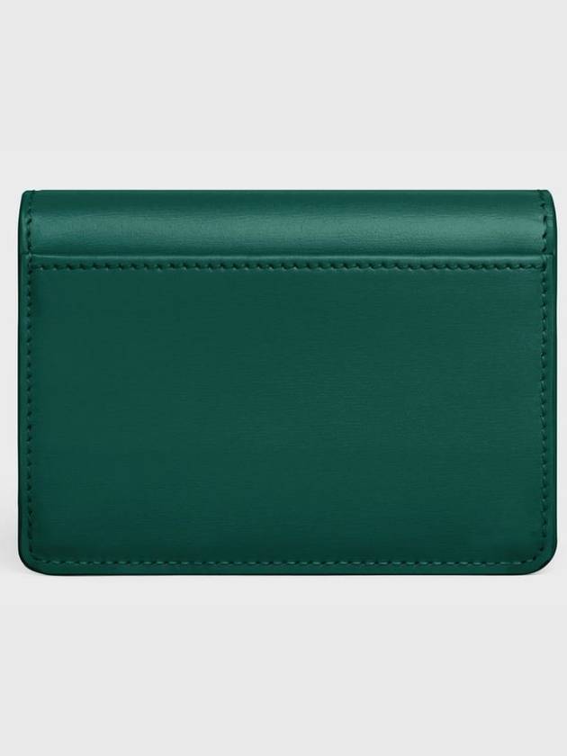 Flap Triomphe Card Wallet Shiny Calfskin - CELINE - BALAAN 4