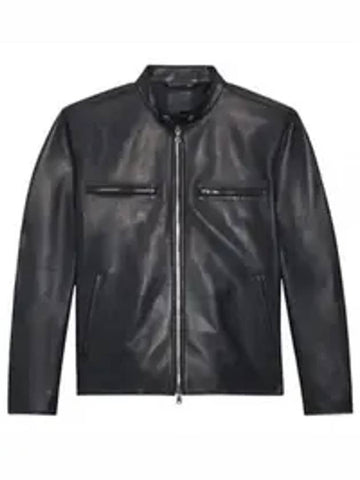 Winmore cracked leather jacket black - THEORY - BALAAN 1