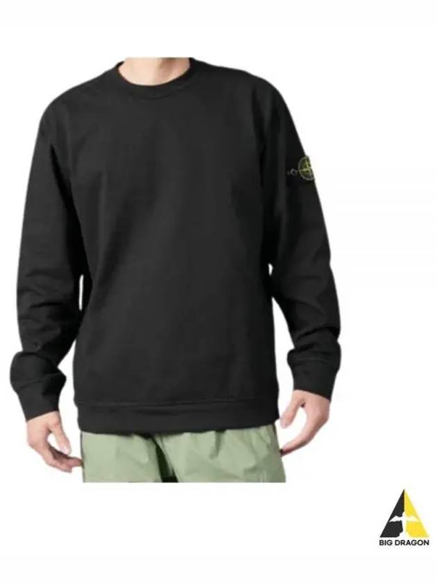 Heavy Cotton Jersey Crewneck Sweatshirt Black - STONE ISLAND - BALAAN 2