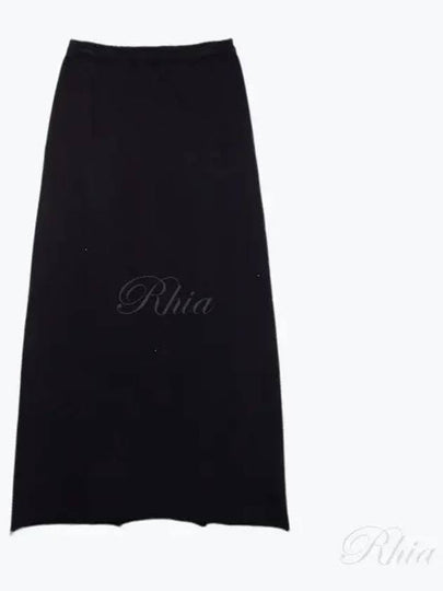 Embroidered Logo Cotton H-Line Skirt Black - VETEMENTS - BALAAN 2