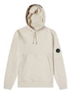 Men's Lens Wappen Fleece Hoodie Ivory - CP COMPANY - BALAAN 2