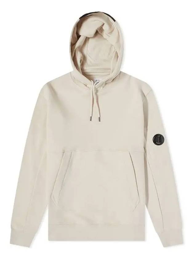 Men's Lens Wappen Fleece Hoodie Ivory - CP COMPANY - BALAAN 2