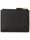 Small Saffiano Half Wallet Black - PRADA - BALAAN 3