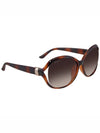 Brown Gradient Oval Women's Sunglasses - SALVATORE FERRAGAMO - BALAAN 3