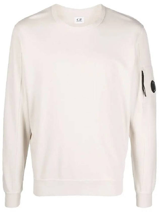 Men's Light Fleece Lens Wappen Sweatshirt White - CP COMPANY - BALAAN 2