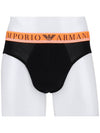 Logo Band 3 Pack Briefs Black - EMPORIO ARMANI - 3