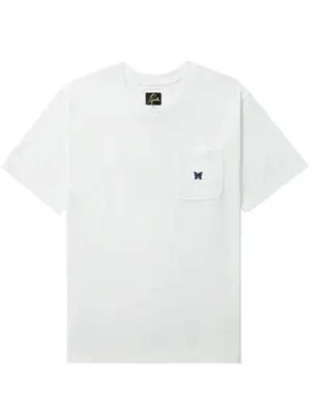 Crew Neck Poly Jersey Short Sleeve T-Shirt White - NEEDLES - BALAAN 1