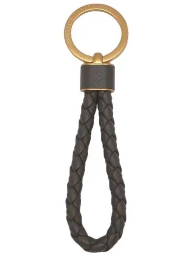 Intrecciato key ring graphite gold holder - BOTTEGA VENETA - BALAAN 1