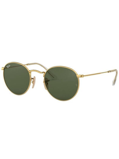 Eyewear Round Metal Sunglasses Green Gold - RAY-BAN - BALAAN 2