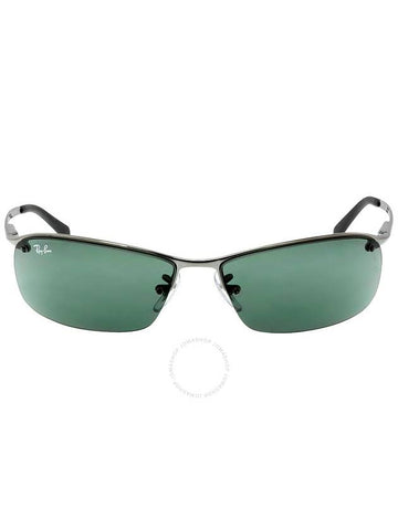 Ray Ban Green Classic Rectangular Unisex Sunglasses RB3183 004/71 63 - RAY-BAN - BALAAN 1