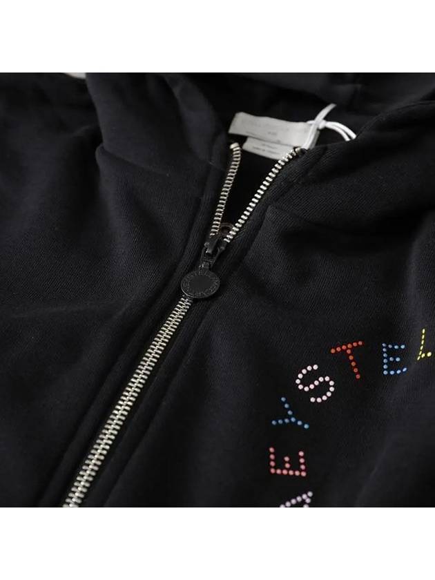 Kids Logo Embroidery Hood Zip up Black TV4C90 Z0453 930 - STELLA MCCARTNEY - BALAAN 4