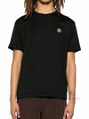 Logo Patch Short Sleeves T-Shirt Black - STONE ISLAND - BALAAN 2