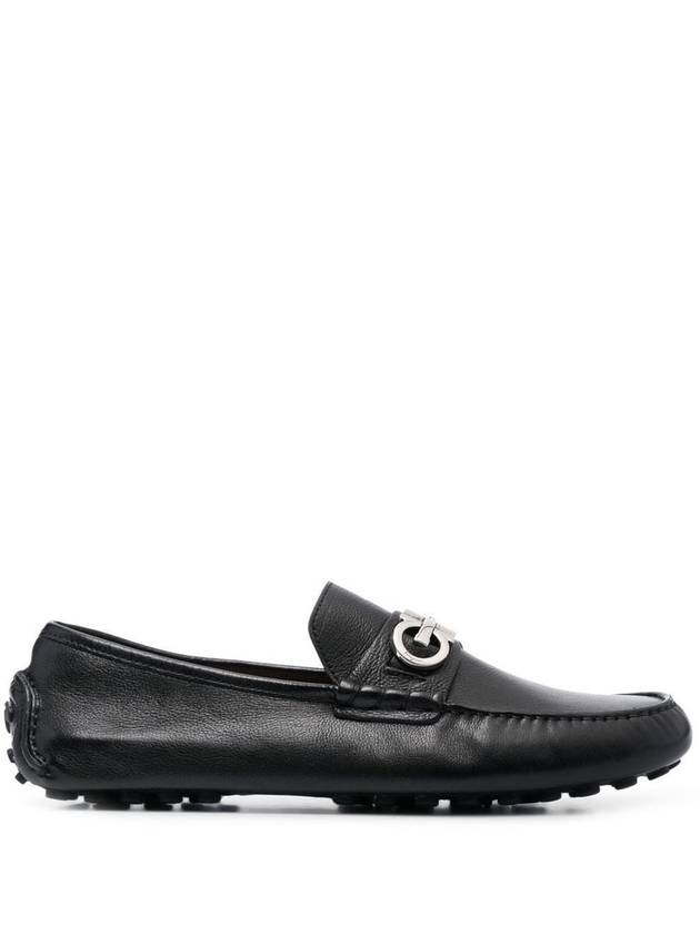 Gancini Ornament Driving Shoes Black - SALVATORE FERRAGAMO - BALAAN 2