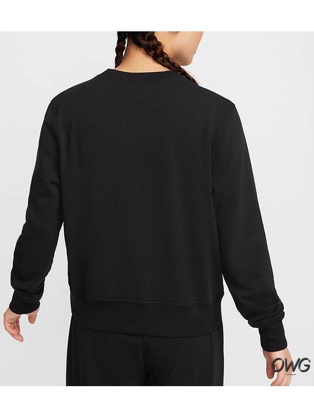 Dri Fit One Crew Neck French Terry Sweatshirt Black - NIKE - BALAAN 3