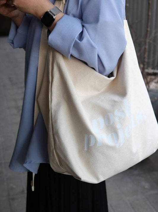 E137 Kangaroo Large Tote Bag White - POSHPROJECTS - BALAAN 2