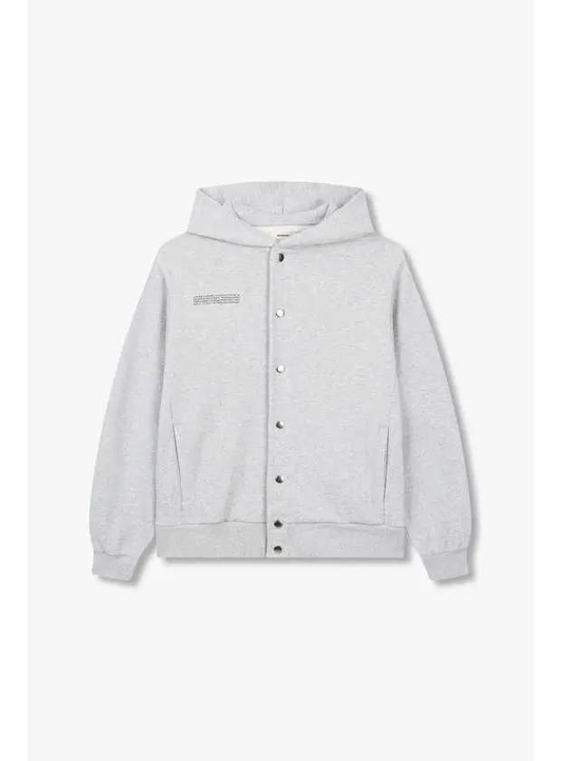 Unisex 365 Midweight Snap Button Hoodie Melange Gray - PANGAIA - BALAAN 1