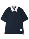 Logo Patch Polo Shirt Black - THOM BROWNE - BALAAN 4