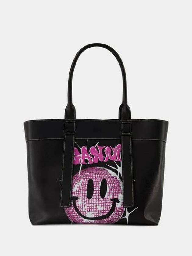 23SS Smiley Medium Tote Bag Phantom Women s - GANNI - BALAAN 1