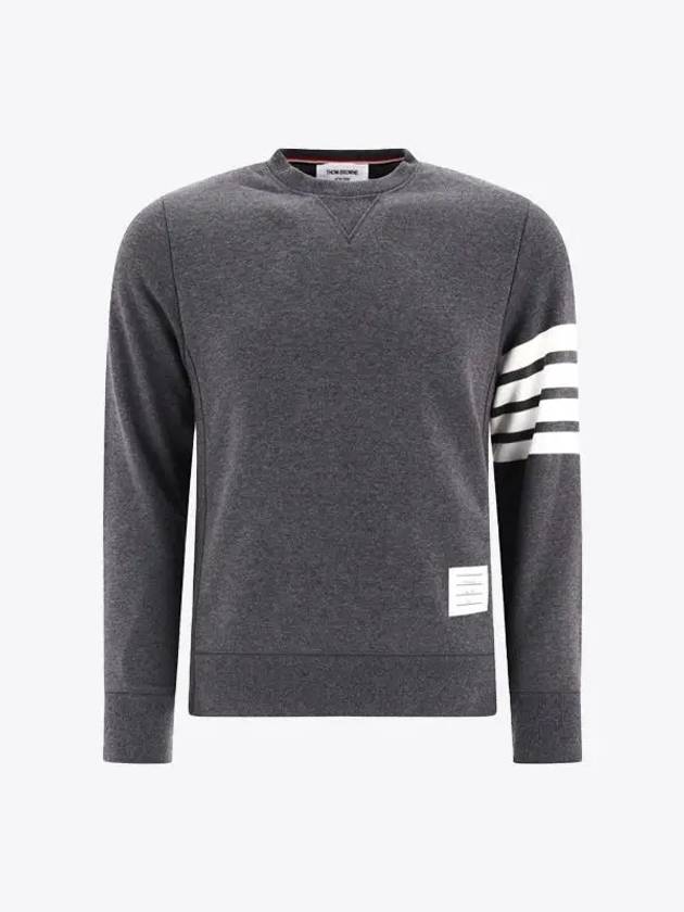 4 Bar Loopback Jersey Sweatshirt Dark Grey - THOM BROWNE - BALAAN 2