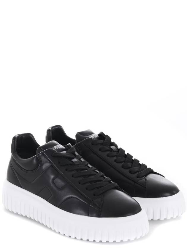 BLACK LEATHER SNEAKERS HXM6450FC60LE9B999 - HOGAN - BALAAN 3