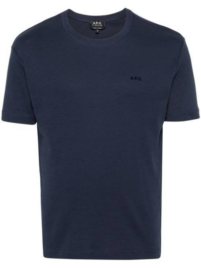 Lewis Cotton Short Sleeve T-Shirt Navy - A.P.C. - BALAAN 2