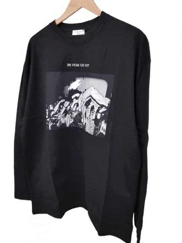 NUS19231 009 Printing Sweatshirt Black - IH NOM UH NIT - BALAAN 3